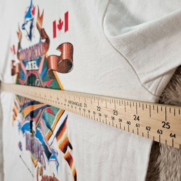 MLB 1992 Toronto Blue Jays World Series Champions T-Shirt Mens XL VTG White Tee - Picture 6 of 15